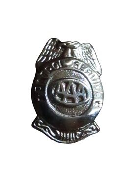 Vintage AAA Motor Club Silver Patrol Service Pinback Badge Collectible